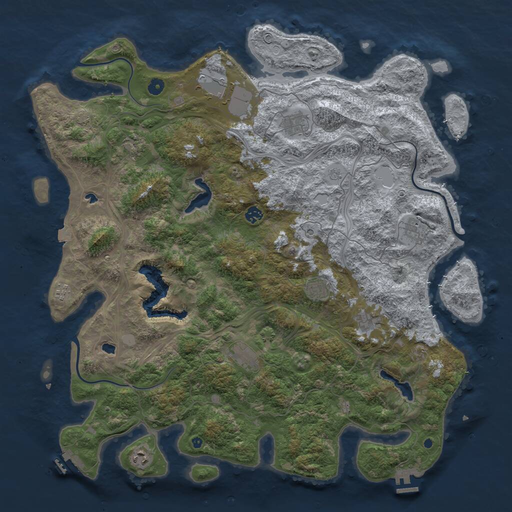 Rust Map: Procedural Map, Size: 4694, Seed: 1475767179, 16 Monuments