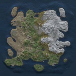 Thumbnail Rust Map: Procedural Map, Size: 3500, Seed: 63704492, 14 Monuments