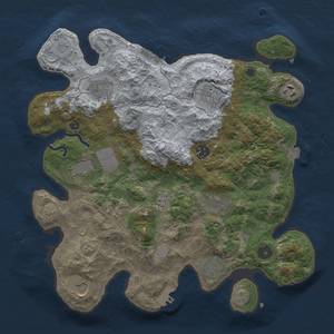 Thumbnail Rust Map: Procedural Map, Size: 3500, Seed: 1011781047, 18 Monuments