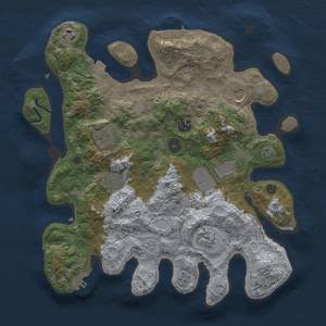 Thumbnail Rust Map: Procedural Map, Size: 3500, Seed: 830574974, 16 Monuments