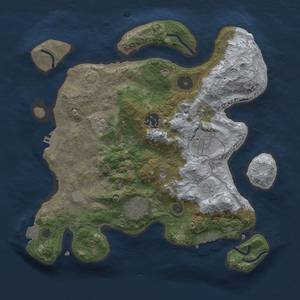 Thumbnail Rust Map: Procedural Map, Size: 3000, Seed: 749001785, 12 Monuments