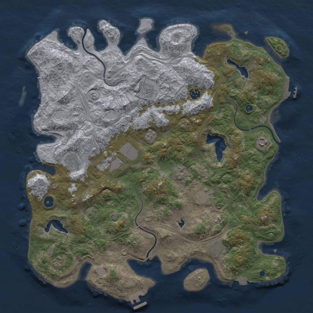 Rust Map: Procedural Map, Size: 4500, Seed: 2014051069, 15 Monuments