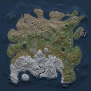 Thumbnail Rust Map: Procedural Map, Size: 3500, Seed: 1333944556, 12 Monuments