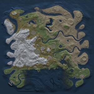 Thumbnail Rust Map: Procedural Map, Size: 4500, Seed: 519376595, 14 Monuments