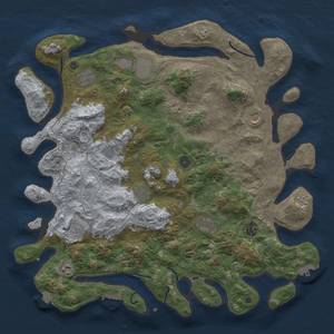 Thumbnail Rust Map: Procedural Map, Size: 4500, Seed: 519376595, 19 Monuments