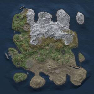 Thumbnail Rust Map: Procedural Map, Size: 3000, Seed: 3518, 11 Monuments