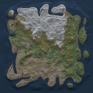 Thumbnail Rust Map: Procedural Map, Size: 4500, Seed: 7776797, 19 Monuments