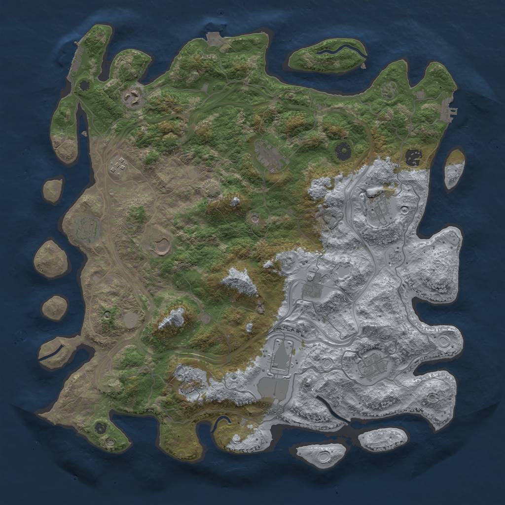 Rust Map: Procedural Map, Size: 4400, Seed: 15862106, 19 Monuments