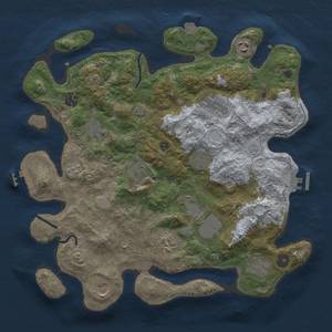 Thumbnail Rust Map: Procedural Map, Size: 3700, Seed: 424110066, 19 Monuments