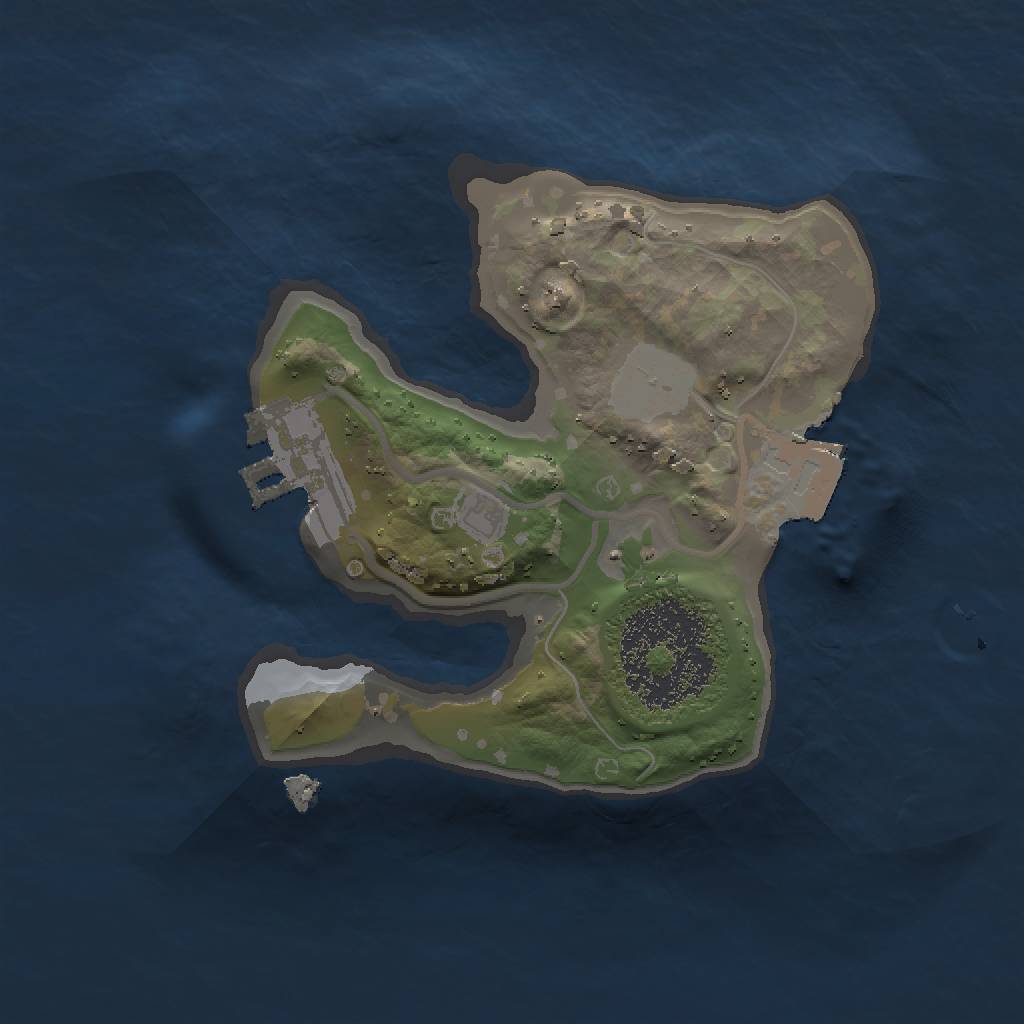 Rust Map: Procedural Map, Size: 1500, Seed: 230803003, 4 Monuments