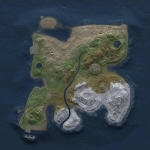 Thumbnail Rust Map: Procedural Map, Size: 2200, Seed: 2521311, 3 Monuments