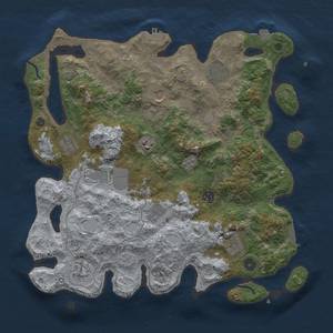 Thumbnail Rust Map: Procedural Map, Size: 4000, Seed: 1569, 18 Monuments