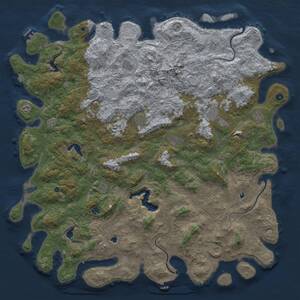 Thumbnail Rust Map: Procedural Map, Size: 6000, Seed: 2144148954, 17 Monuments