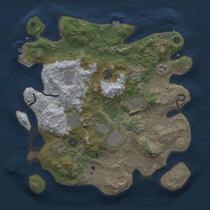 Thumbnail Rust Map: Procedural Map, Size: 3500, Seed: 1061544704, 17 Monuments
