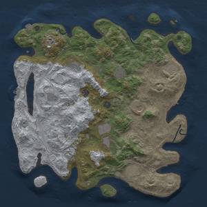 Thumbnail Rust Map: Procedural Map, Size: 4250, Seed: 420185460, 19 Monuments