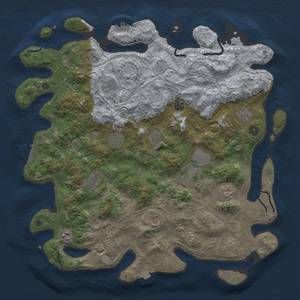 Thumbnail Rust Map: Procedural Map, Size: 4500, Seed: 1032956067, 19 Monuments