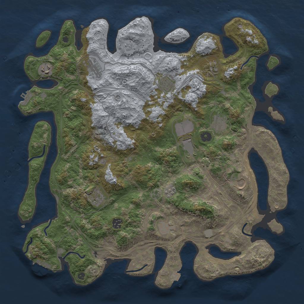 Rust Map: Procedural Map, Size: 4300, Seed: 1564234, 19 Monuments