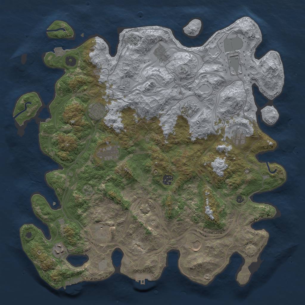 Rust Map: Procedural Map, Size: 4250, Seed: 2023120731, 19 Monuments