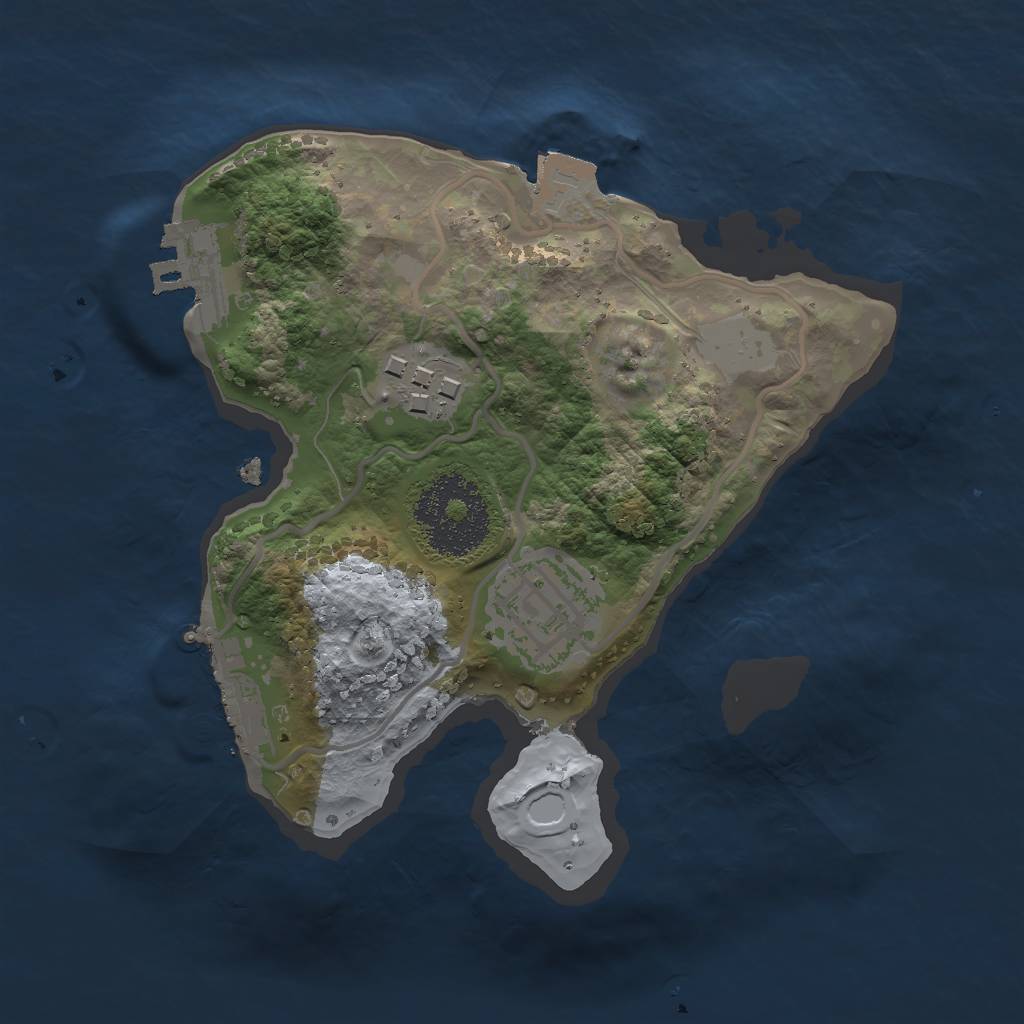 Rust Map: Procedural Map, Size: 2000, Seed: 303871028, 7 Monuments