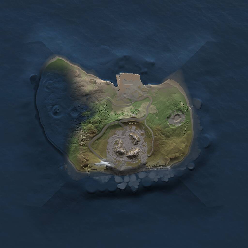 Rust Map: Procedural Map, Size: 1218, Seed: 955382352, 2 Monuments