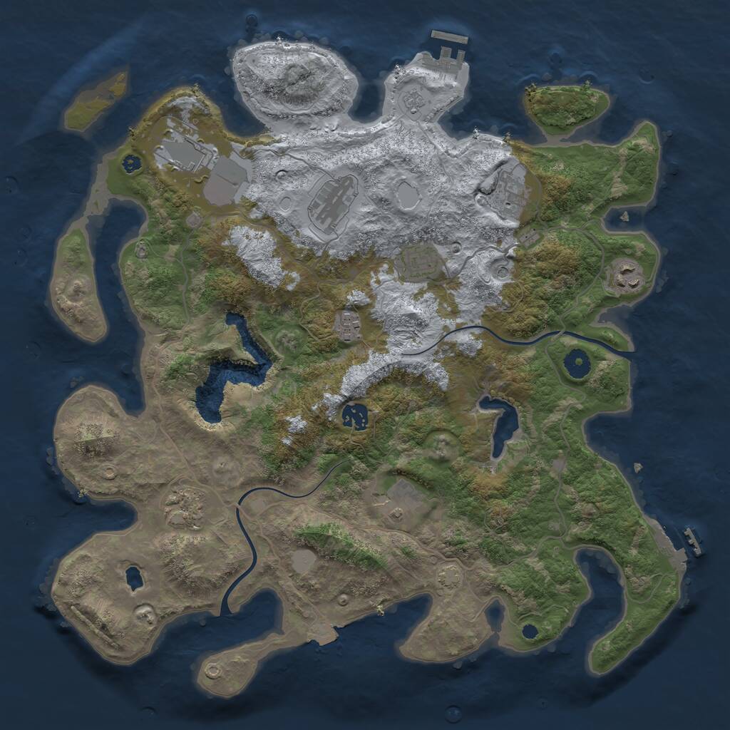 Rust Map: Procedural Map, Size: 4000, Seed: 636640514, 15 Monuments