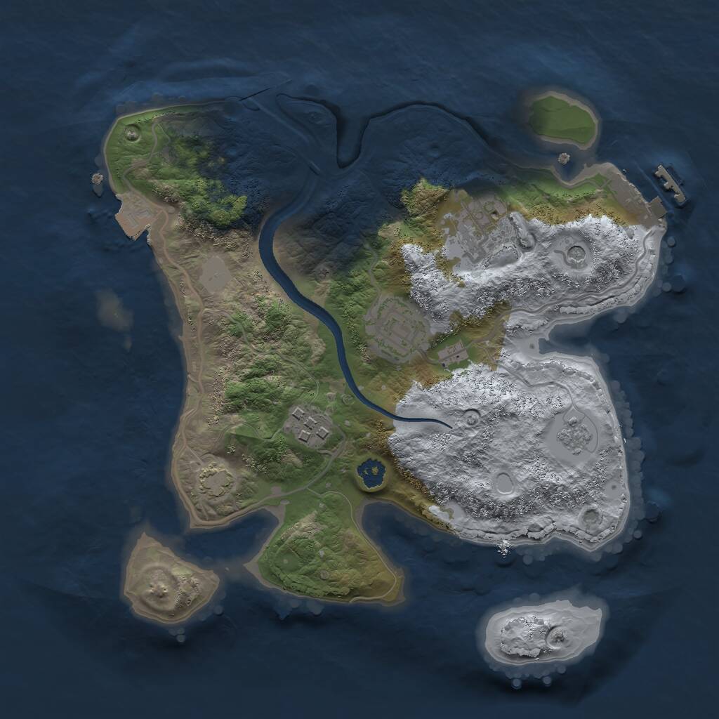 Rust Map: Procedural Map, Size: 2600, Seed: 87, 8 Monuments