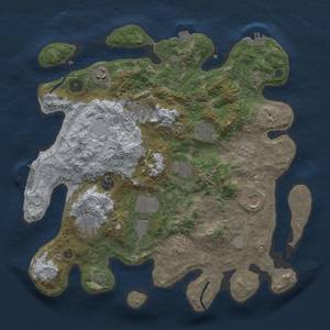 Thumbnail Rust Map: Procedural Map, Size: 3700, Seed: 1210076955, 18 Monuments