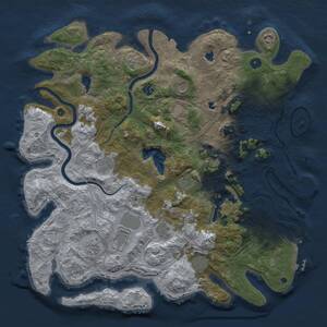 Thumbnail Rust Map: Procedural Map, Size: 4500, Seed: 477347487, 16 Monuments