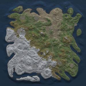 Thumbnail Rust Map: Procedural Map, Size: 4500, Seed: 477347487, 18 Monuments