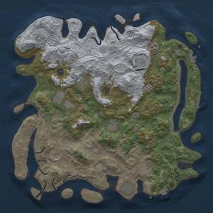 Thumbnail Rust Map: Procedural Map, Size: 4500, Seed: 1942049897, 19 Monuments