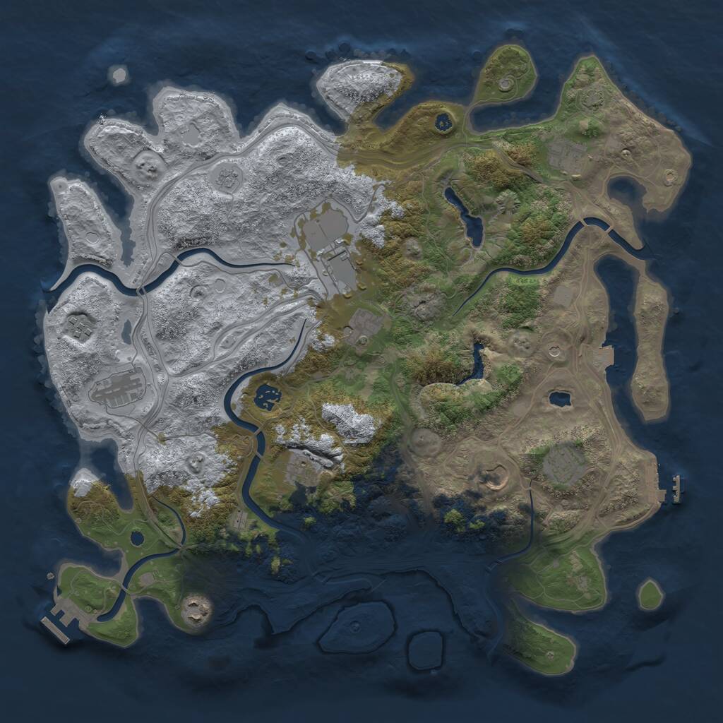 Rust Map: Procedural Map, Size: 4250, Seed: 2062023, 16 Monuments