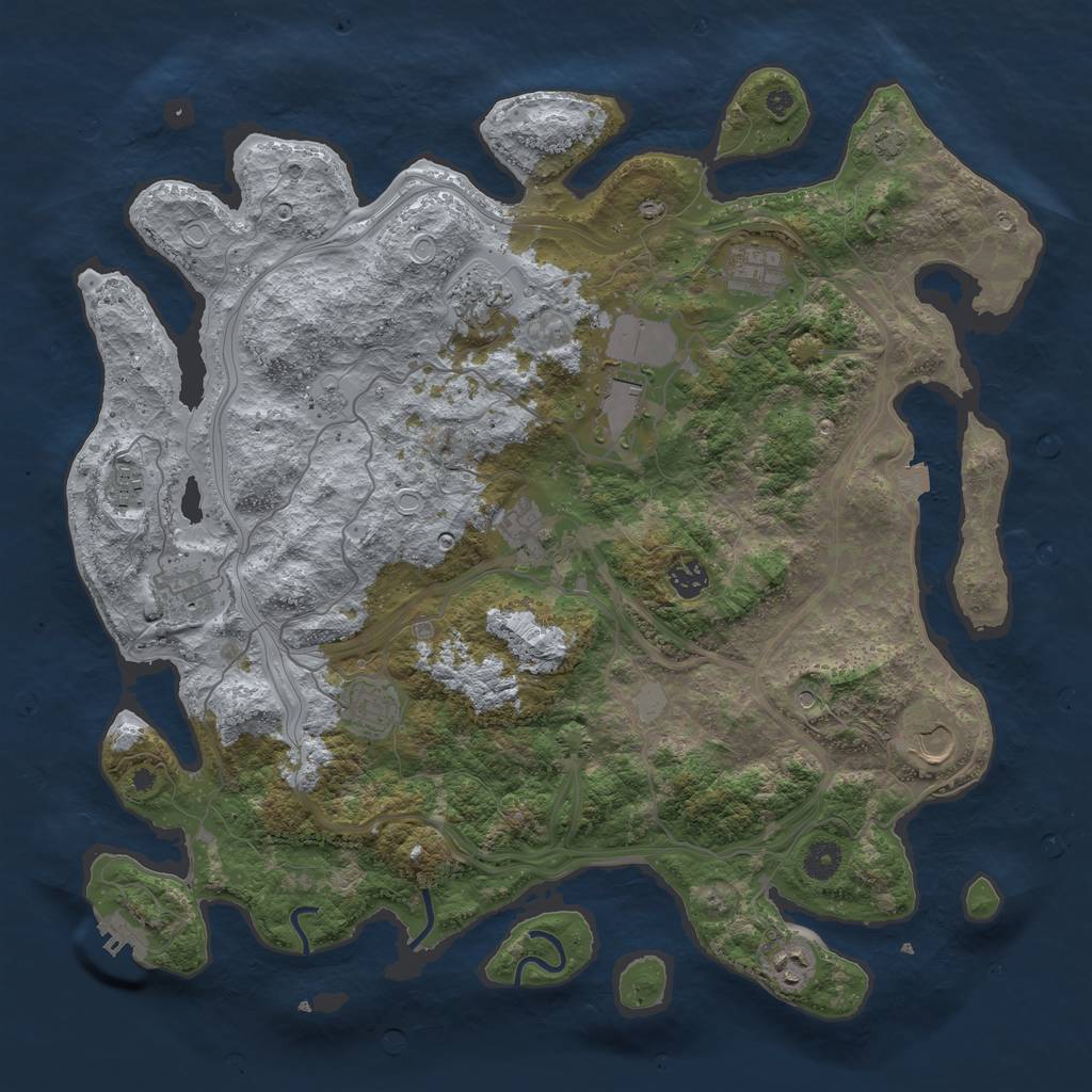 Rust Map: Procedural Map, Size: 4250, Seed: 2062023, 17 Monuments