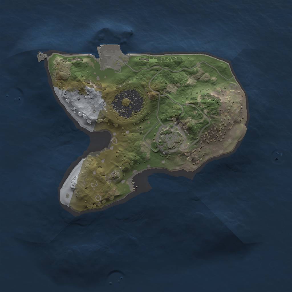 Rust Map: Procedural Map, Size: 1500, Seed: 469695696, 4 Monuments