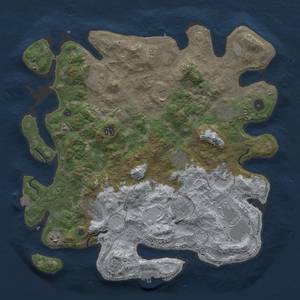 Thumbnail Rust Map: Procedural Map, Size: 4050, Seed: 1762900983, 19 Monuments