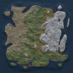 Thumbnail Rust Map: Procedural Map, Size: 4500, Seed: 1325701143, 19 Monuments