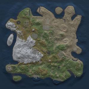 Thumbnail Rust Map: Procedural Map, Size: 3500, Seed: 337839952, 17 Monuments