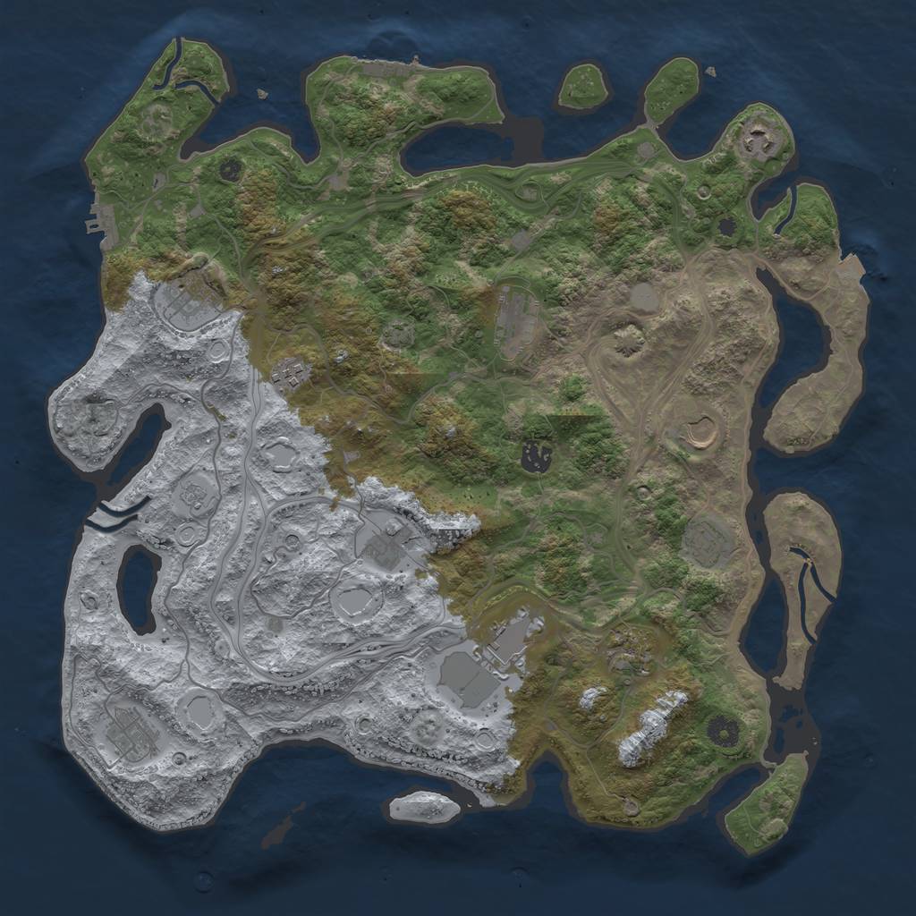 Rust Map: Procedural Map, Size: 4250, Seed: 3453, 19 Monuments