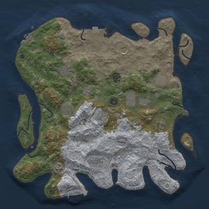 Thumbnail Rust Map: Procedural Map, Size: 4000, Seed: 106132, 19 Monuments