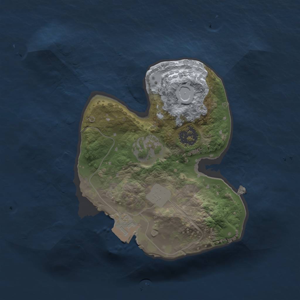 Rust Map: Procedural Map, Size: 1600, Seed: 73554, 3 Monuments