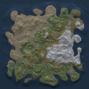 Thumbnail Rust Map: Procedural Map, Size: 4250, Seed: 41126345, 19 Monuments