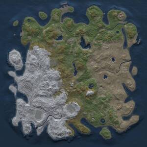 Thumbnail Rust Map: Procedural Map, Size: 4500, Seed: 809754616, 15 Monuments