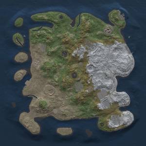 Thumbnail Rust Map: Procedural Map, Size: 3700, Seed: 1180189877, 17 Monuments