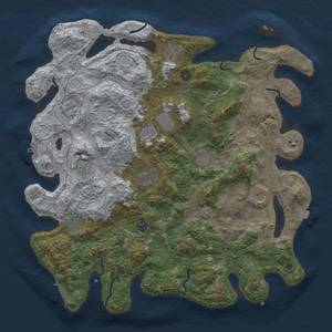 Thumbnail Rust Map: Procedural Map, Size: 4500, Seed: 599894630, 19 Monuments