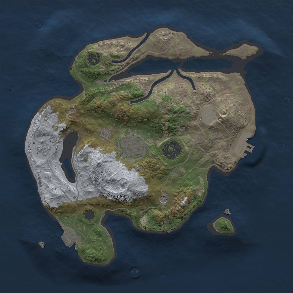 Rust Map: Procedural Map, Size: 2400, Seed: 1721135698, 7 Monuments