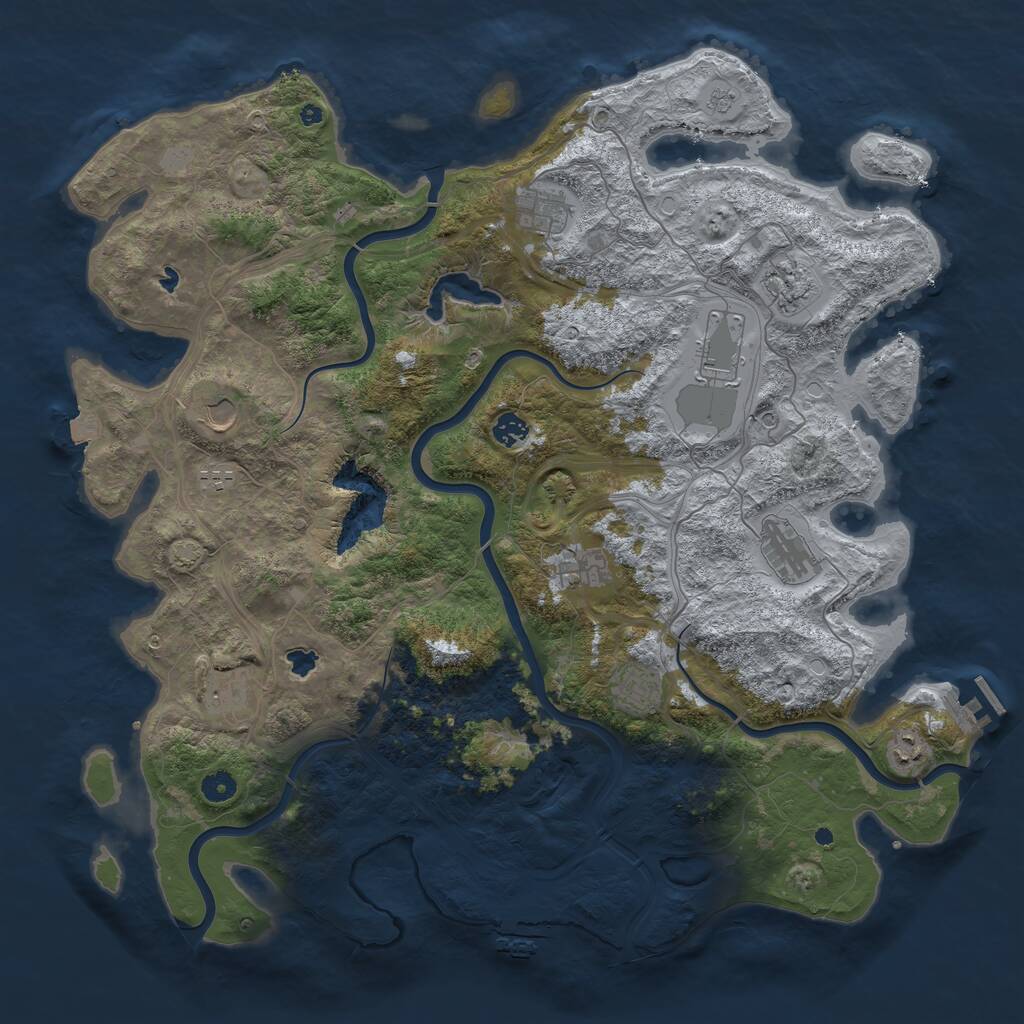 Rust Map: Procedural Map, Size: 4650, Seed: 1582735962, 17 Monuments