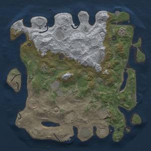 Thumbnail Rust Map: Procedural Map, Size: 4250, Seed: 877235877, 19 Monuments