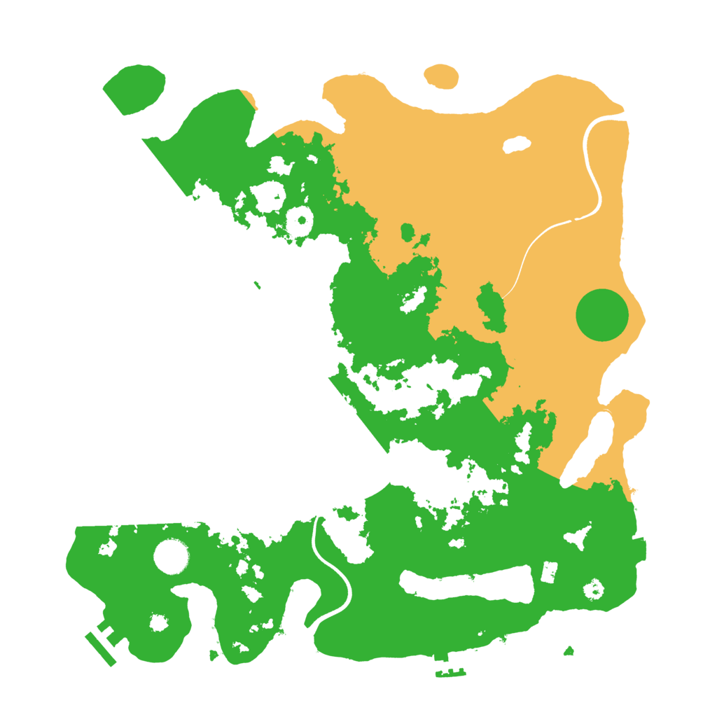 Biome Rust Map: Procedural Map, Size: 3600, Seed: 46565564