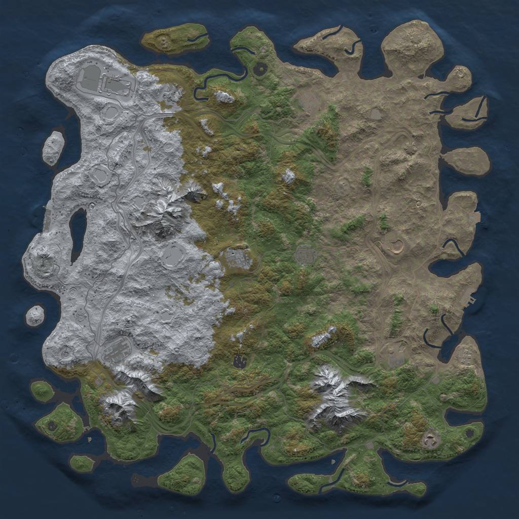Rust Map: Procedural Map, Size: 5575, Seed: 12345678, 19 Monuments