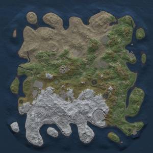 Thumbnail Rust Map: Procedural Map, Size: 4200, Seed: 20231207, 18 Monuments