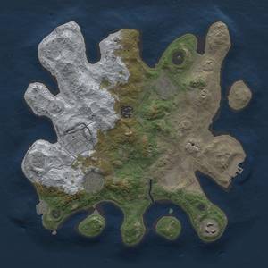 Thumbnail Rust Map: Procedural Map, Size: 3000, Seed: 708011145, 12 Monuments